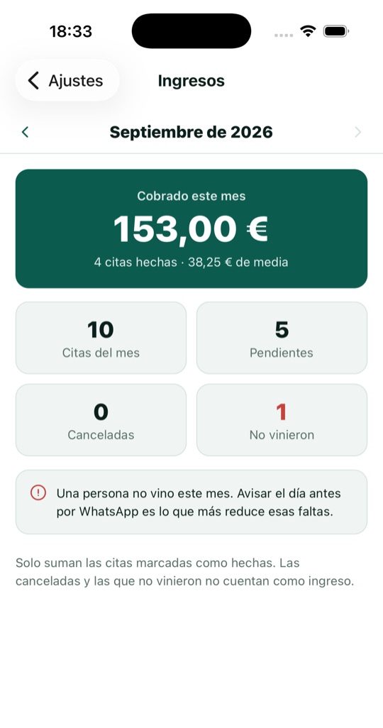 Agenda de Citas: pantalla 4